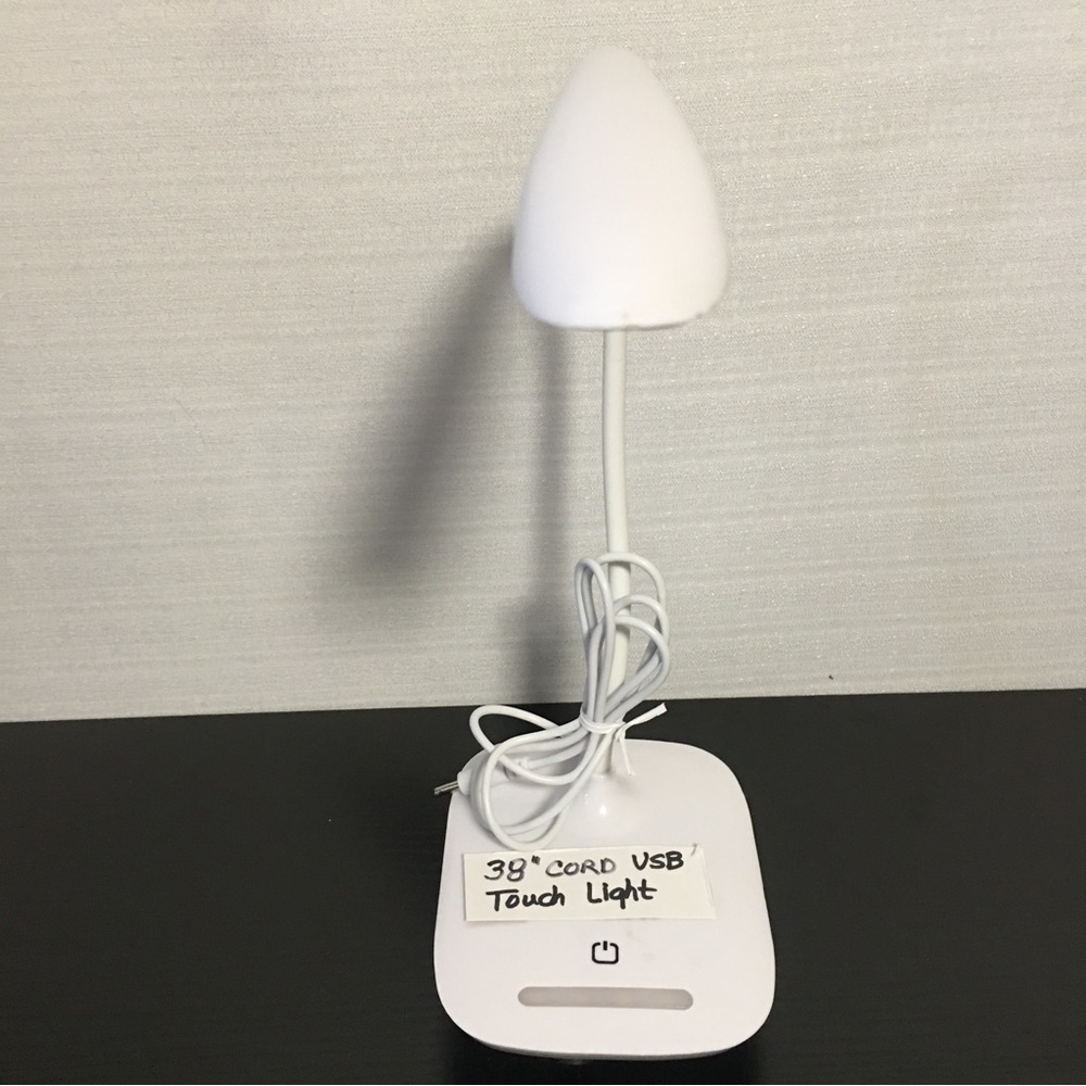 USB Rechargeable LED Dimmable Touch Sensor Desk lamp bendable w/ night light